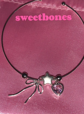 sweetbones高级感轻奢925纯银手镯可定制字母星座爱心串珠锆石