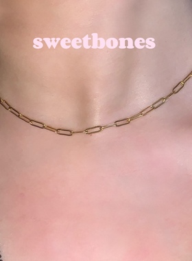 sweetbones冷淡风简约裸链日常叠戴项链锁骨链电镀18k金