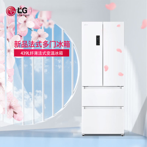 LG法式多门变温嵌入式纤薄变频冰箱家用M422MHS17B/13B星光银439L