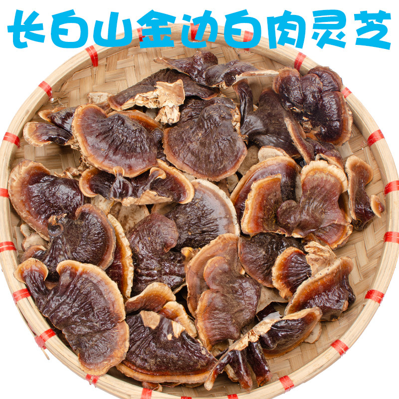 长白山金边白肉灵芝 长白山野生金边灵芝小个灵芝仙草不苦泡茶煲