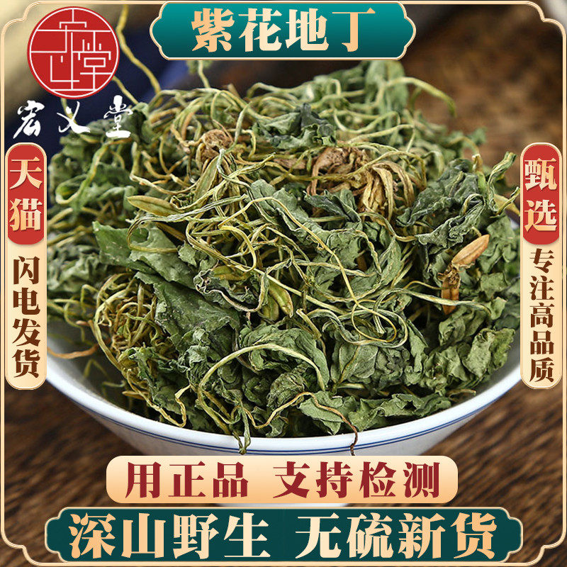 野生紫花地丁500g250g100克中药材地丁草箭草犁头草铧头草地丁茶