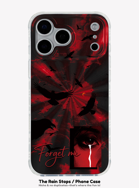 〈Forget me〉遗忘我血色黄昏小众镭射IMD双层个性新款17promax手机壳iphone1615pro14不撞款防摔保护软壳套