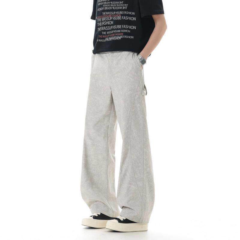 2026新款美式高街工装裤春秋季直筒宽松百搭高级感潮牌休闲裤子男