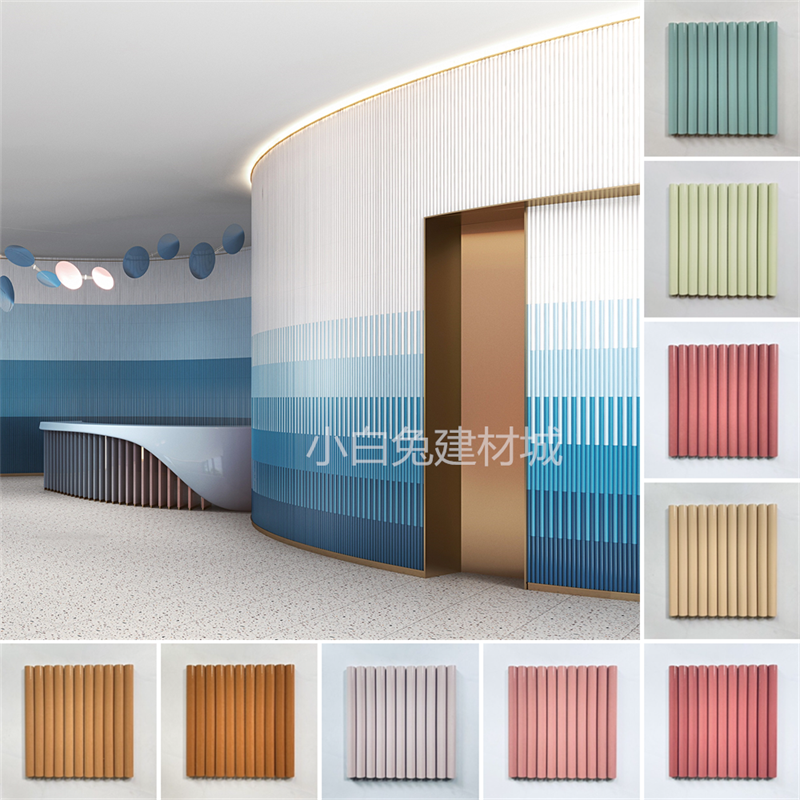 网红喜茶连锁棍子砖奶茶店长条瓷砖圆弧手工砖卫生间圆柱背景墙砖