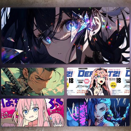 防滑动漫鼠标垫键盘垫电竞滑鼠垫