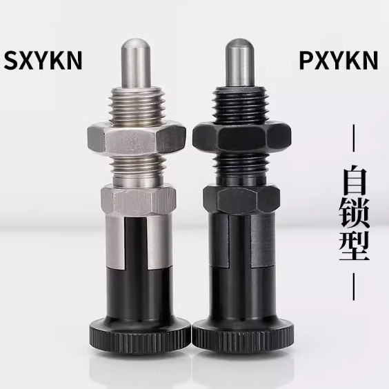 GN822分度销迷你型旋钮柱塞弹簧销定位柱镀锌自锁型复位型M8M10