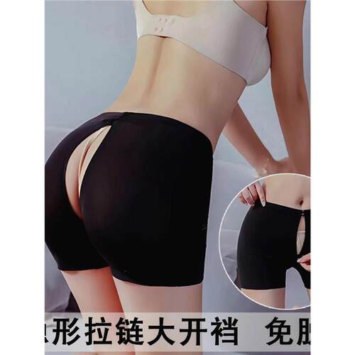 冰丝健美裤女开档不勒打底裤氨纶凹凸有缝瑜伽黑纱裤薄款弹力丝滑