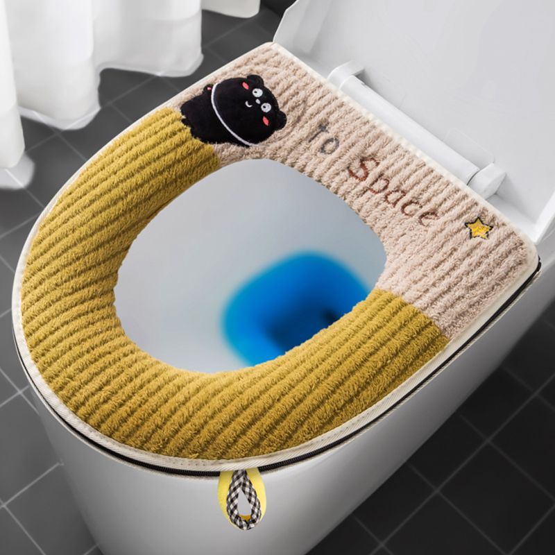 毛绒马桶垫坐垫子四季通用家用卡通冬季加厚拉链款坐便器套圈垫贴