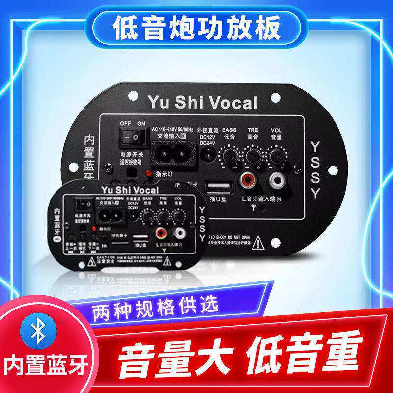 低音炮功放板带蓝牙大功率5寸6寸8寸10寸主板组装炮芯车载组装配