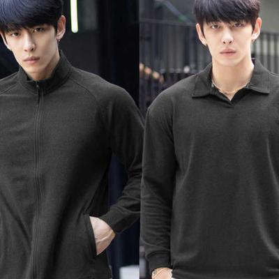 秋冬德绒健身衣服男运动长袖显型打底衫跑步保暖修身弹力训练篮服