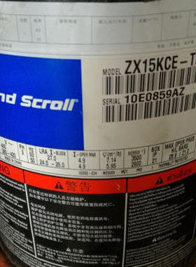 ZX30KC-TFD-558 ZX21KC-TFD-558 ZX29KC-PFJ-558 ZX19 谷轮压缩机