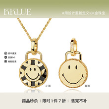 【直播7折秒杀】KKLUEx SMILEY®联名18k金双面笑脸玛瑙项链