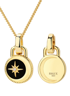 【新生同款  追光系列】KKLUE追光系列黑玛瑙白贝母宝石项链