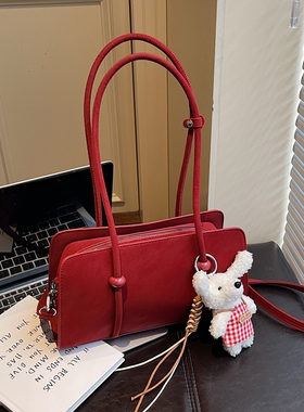 高质感复古小众时尚包包腋下包新款手提单肩斜挎法棍包通勤托特包