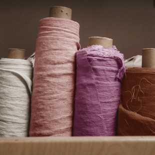 日式 沙发巾面料2.6幅宽 简约风纯色亚麻布料高级感DIY窗帘床品服装