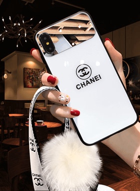 OPPO手机壳Reno2女Z玻璃壳Reno4SE镜面R17带镜子R11s挂绳R11全包R15X防摔R9S网红R9plus毛绒毛球3Pro5G潮K1