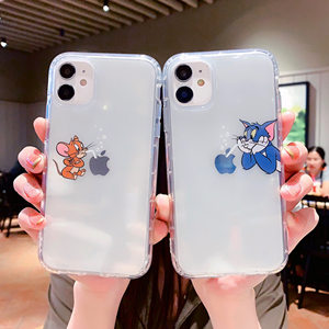 趣味卡通适用于苹果12手机壳情侣iphone11ProMax超萌可爱8plus透明硅胶7P/XR奇葩X/XS保护套男女款mini/SE2