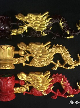 新款手炉寺庙佛堂法会莲花树脂手柄香炉线香立香香座龙头手炉