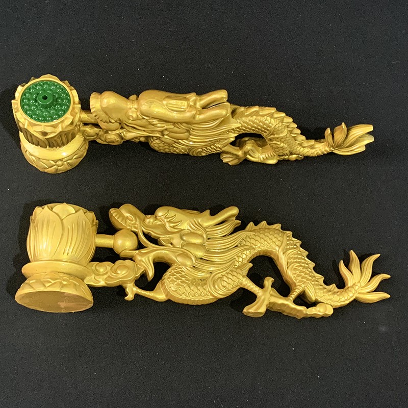 龙头手炉寺院寺院用品木雕实木水陆大殿焰口佛具树脂莲花手炉