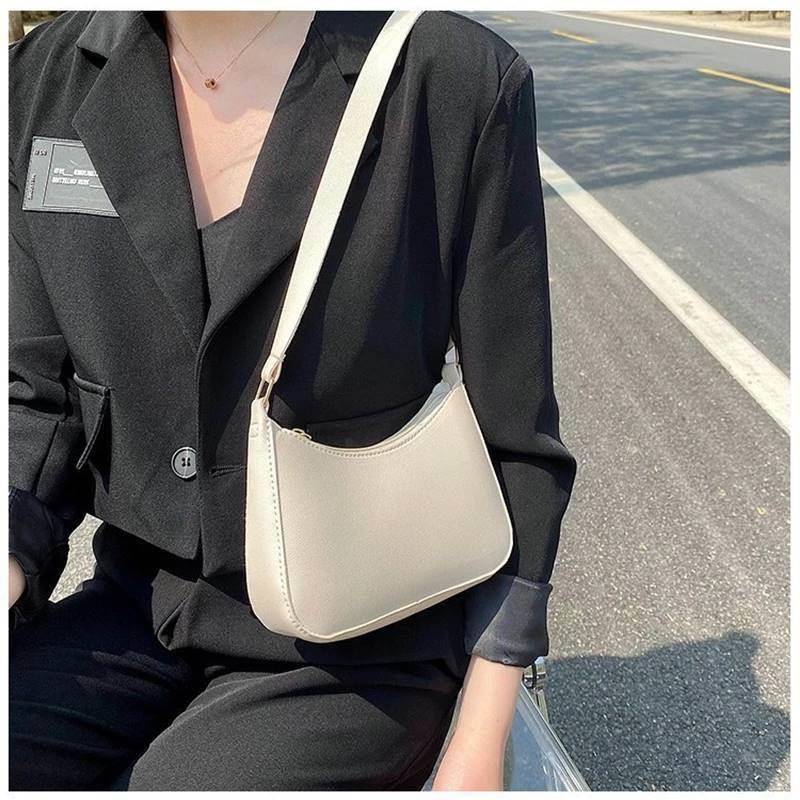 PU Leather Shoulder Underarm Bag Casual Women Hobos Handbags