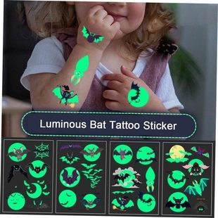 Halloween Temporary Tattoo Luminous Waterproof Stickers 1pc