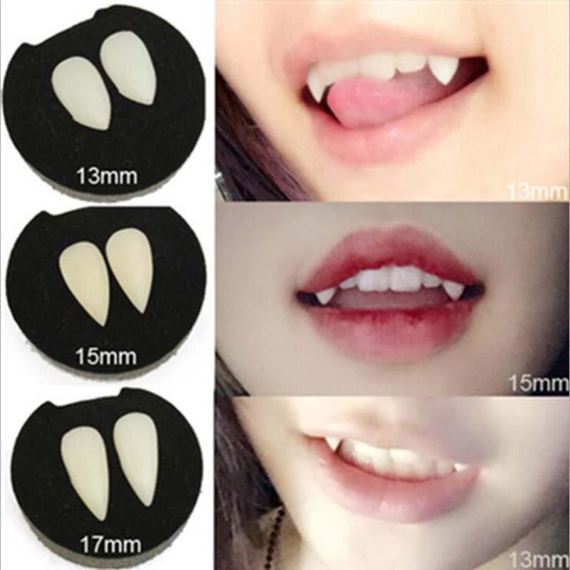 1 Pairs Vampire Teeth Fangs Dentures Props Halloween Costume