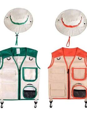 Kids Explorer Costume Set Vest and Hat Outdoor Adventures