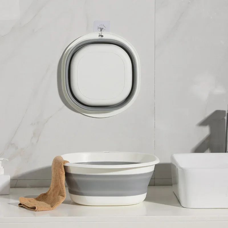 Plastic Folding Basin Portable Wash Basin Home Laundry Tub B