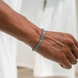 Men's fashion turquoise combination bracelet jewelry欧美手链