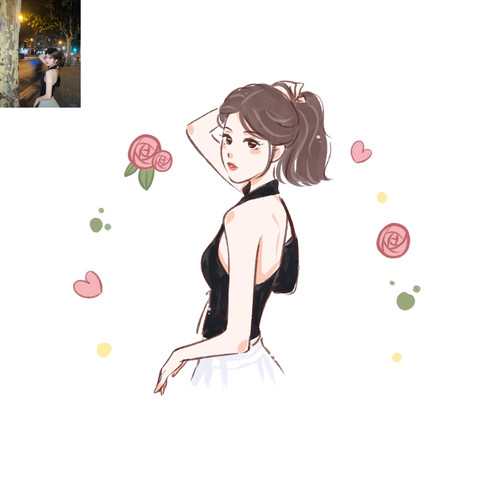 情侣头像漫画定制包满意