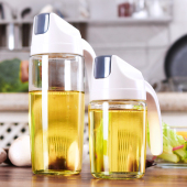 日式 油瓶不挂油酱油罐醋瓶调味瓶玻璃罐子 自动开油壶防漏油厨房装