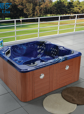 蒙娜丽莎别墅浴池独立冲浪按摩SPA浴缸恒温加热浴缸3314A