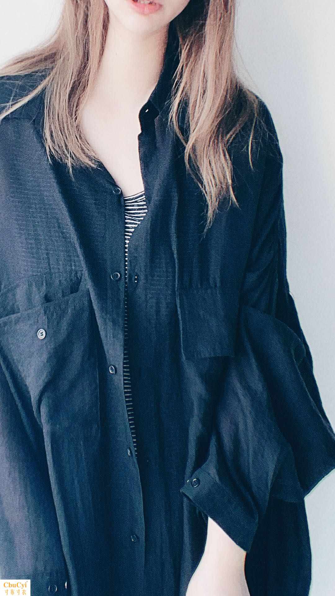 童姥Mia定制  天丝麻黑防晒衬衫女大口袋开叉宽松垂感夏薄款在类目 女装/女士精品, 衬衫中 - 来自Buy2taobao.com提供专业的淘宝代购服务