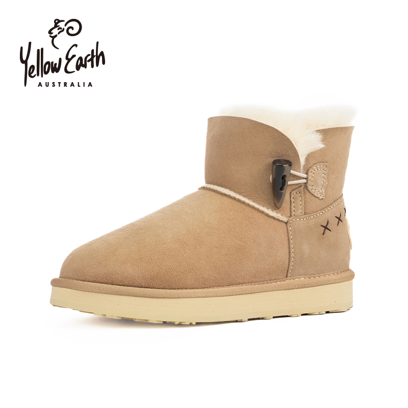 YellowEarth雪地靴冬季牛角扣