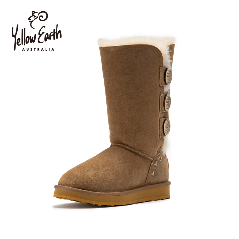 YellowEarth羊毛皮一体高靴女款