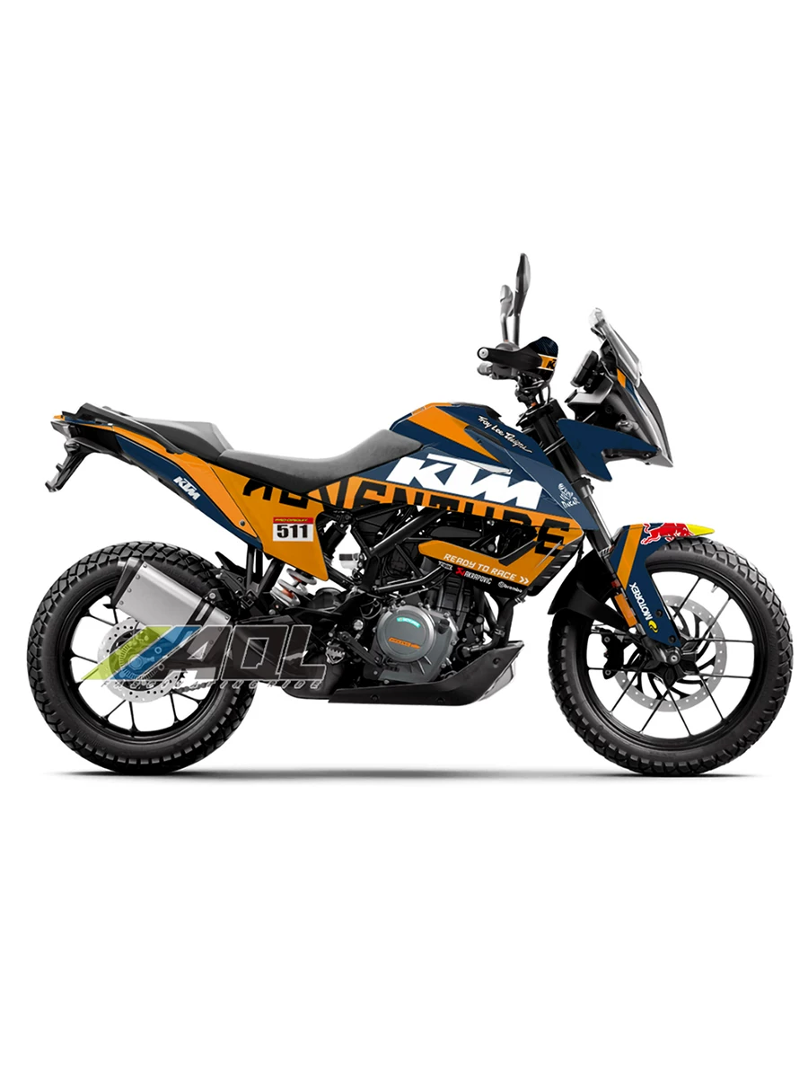 Центрированный магазин четыре года 15 цветовые индивидуальные наклейки KTM 390ADV изменённые водостойкие наклейки на транспортное средство персонализированная полная автомобильная защитная плёнка принты