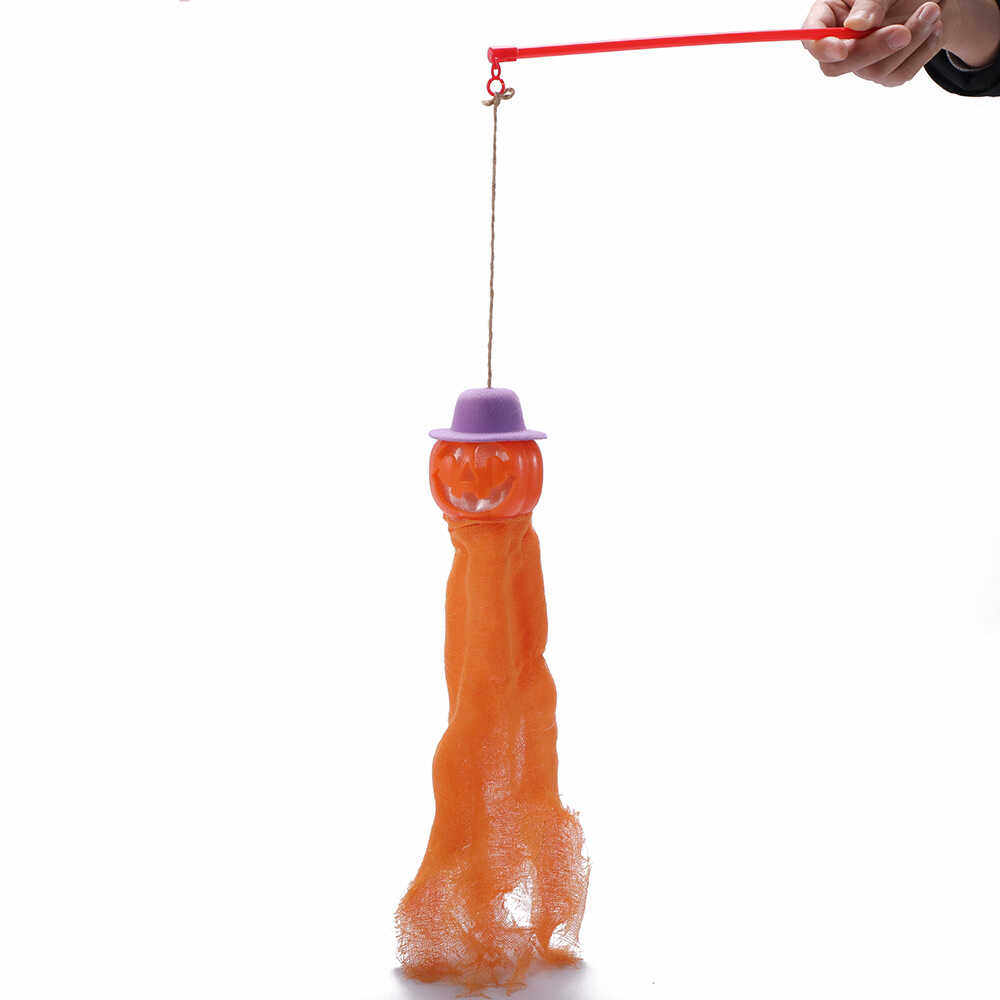 手提南瓜灯发光万圣节派对装饰用品骷髅幽灵道具恐怖儿童玩具礼物