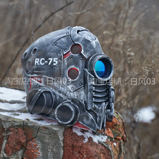 机器人头盔男赛博朋克面罩星球外星人面具全脸帅气机能风头套乳胶