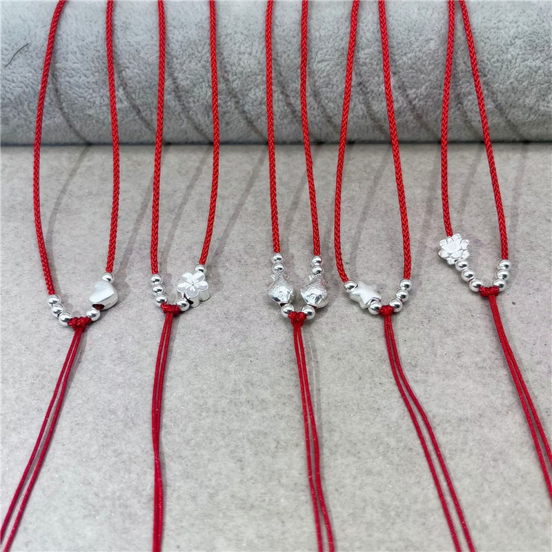 999纯银珠手工编织项链绳