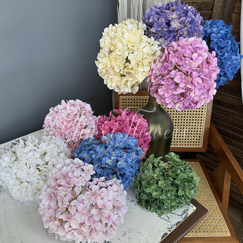 婚庆仿真花3D无叶绣球花