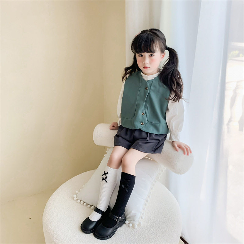 女童袜子春秋款中筒袜外