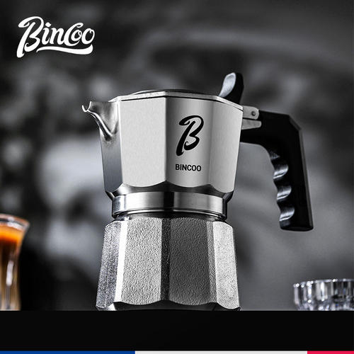 Bincoo316不锈钢摩卡壶三阀双阀咖啡壶家用小型煮浓缩意式咖啡机