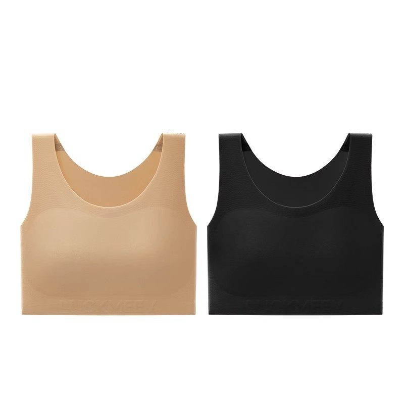 纸片内衣女胸大显小收副乳防下垂背心式大码显瘦无痕隐形文胸