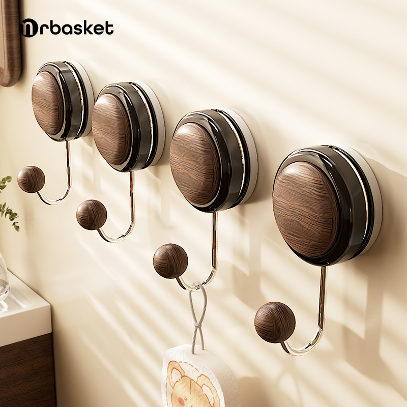 Mrbasket吸盘木纹挂钩