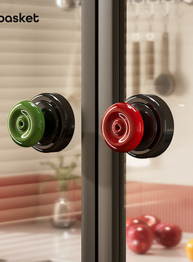 吸盘香薰门把手强力无痕厨房玻璃门柜门移门拉手衣橱柜门开合神器