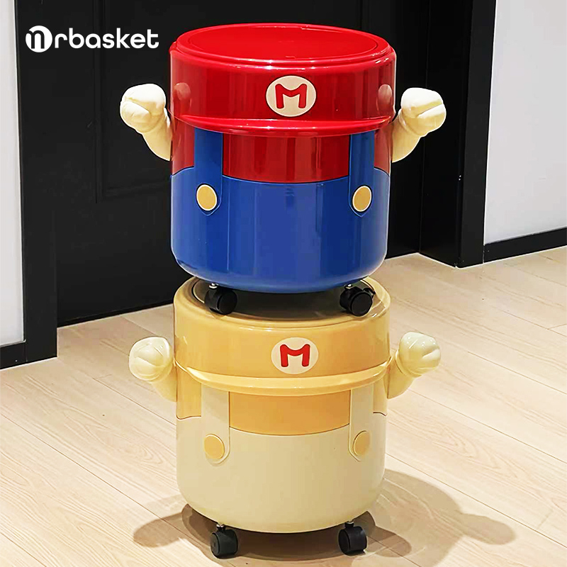 Mrbasket卡通滑轮垃圾桶