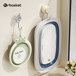 吸盘浴盆挂钩免打孔壁挂式 浴室卫生间婴儿洗澡盆脸盆收纳神器粘钩