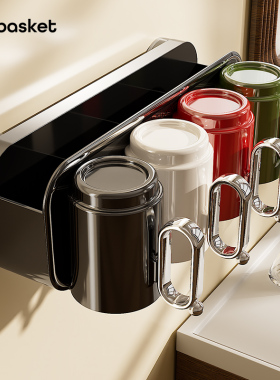 吸盘牙刷漱口杯置物架壁挂式免打孔一家四口刷牙杯架子牙膏牙刷架