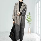 韩版 RIXO 人字纹羊绒大衣 国内专柜正品 代购 KELLY女装 2025秋冬新款