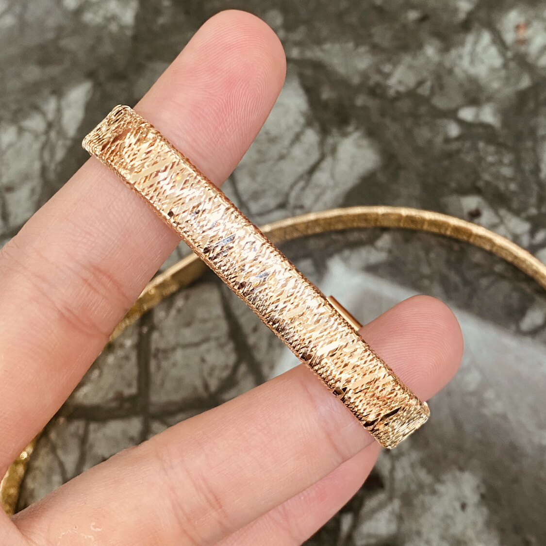 18k金意大利INS风纯手工丝绸编织尼龙弹力弹簧手镯手环